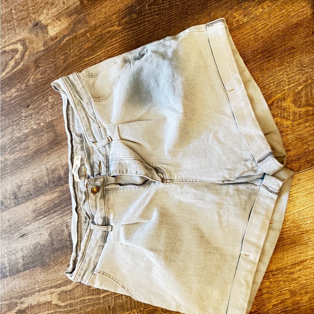 Women's Gray Denim Shorts